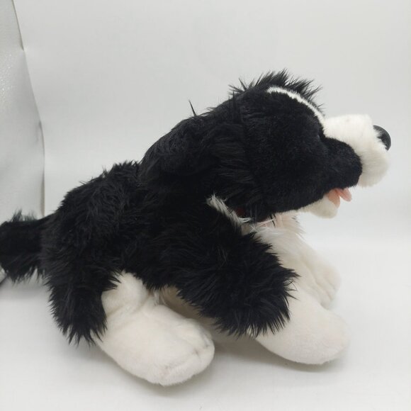 Build A Bear Border Collie Puppy Dog Black & White Stuffed Animal BAB - Picture 3 of 11
